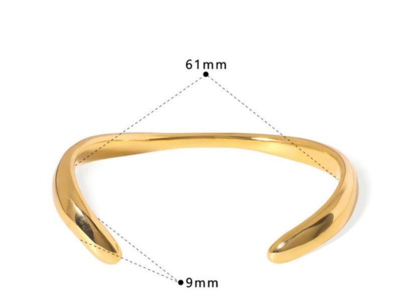 Pulsera rígida minimalista Wave